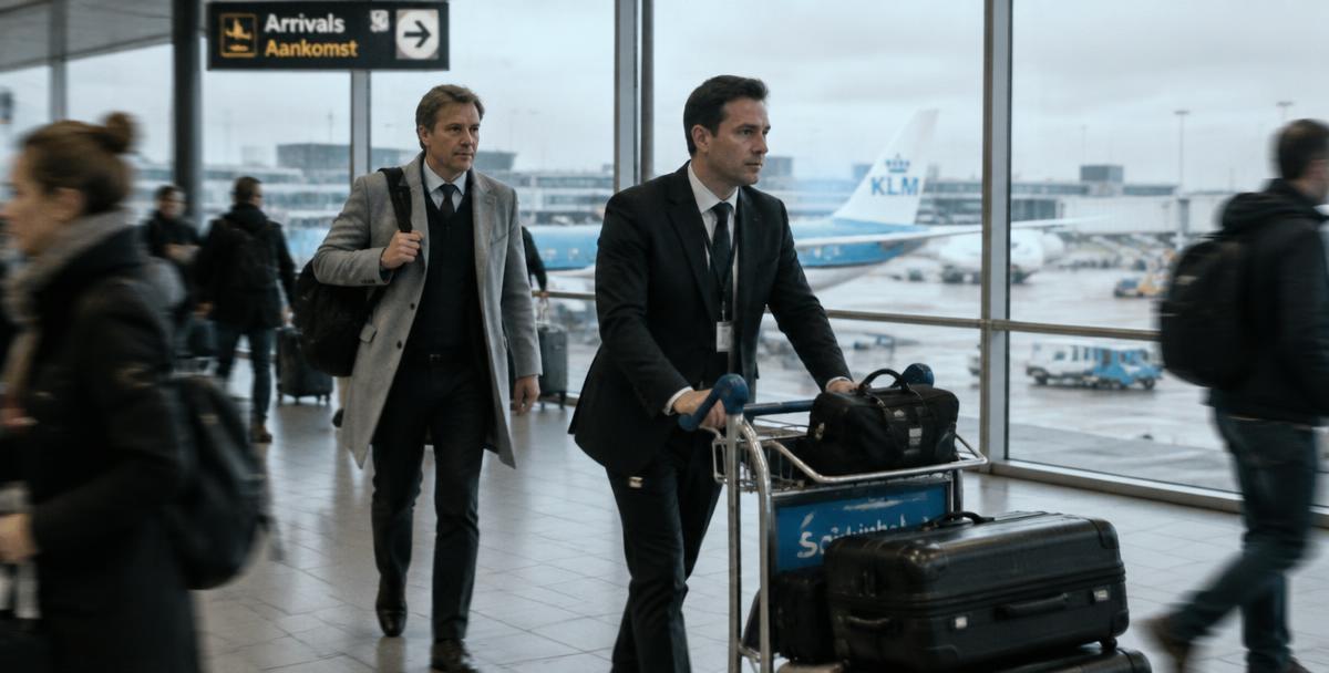 Executive sedan waiting beside a private jet